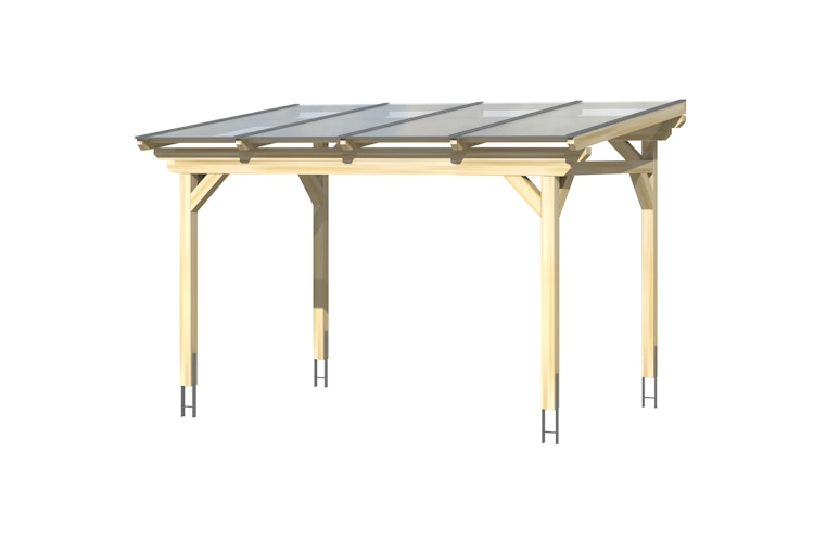 Skan Holz Sanremo aus Leimholz ohne Mittelpfosten Breite 434 cm freistehende Terrassenüberdachung