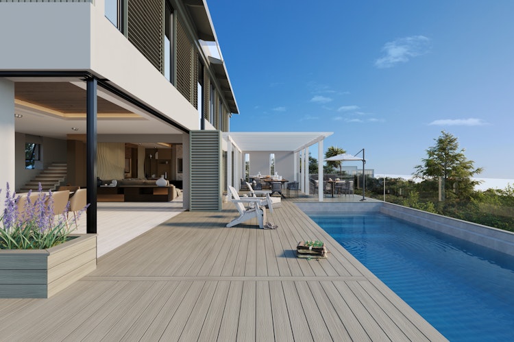 NewTechWood Universal WPC-Terrassendiele Massiv 23 x 138 x 3000 mm