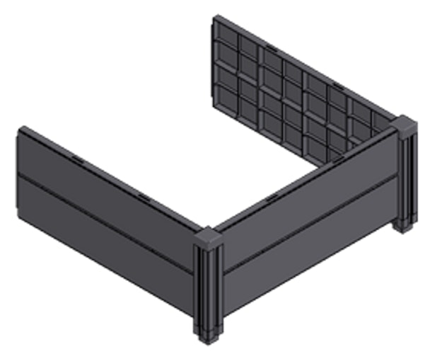 KHW Hochbeet Demeter Erweiterungsset B 82 x T 82 x H 31 cm - 168 l