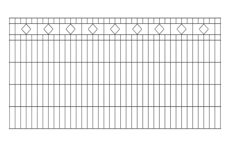 dz Schmuckzaunset Residenz MALAGA 6/5/6 Pfosten VAP mit Profilabdeckschiene
