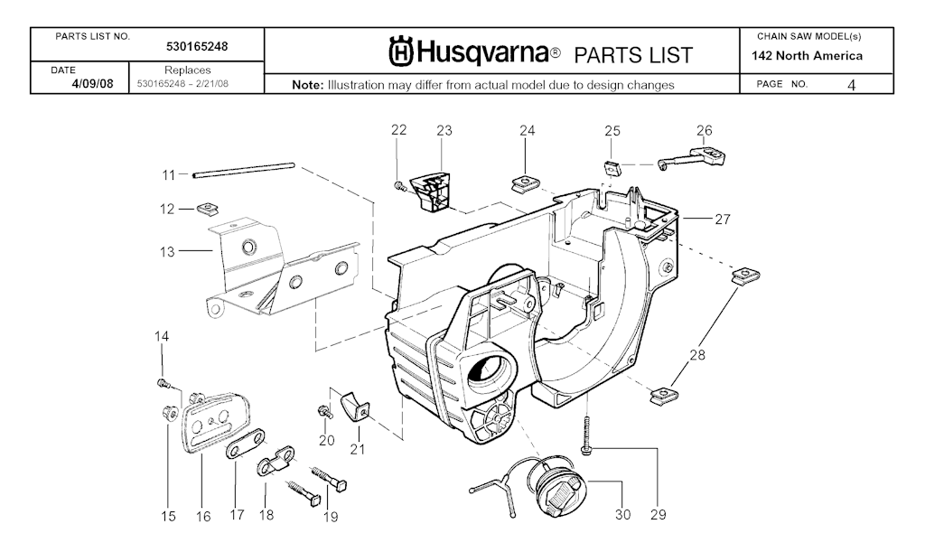 Explosionszeichnung Ersatzteile