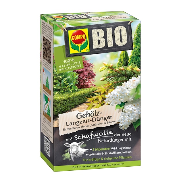 COMPO BIO Hecken, Bume u. Strucher Dnger mit Schafwolle