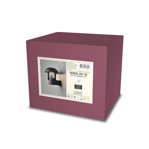 Konstsmide Wandleuchte Heimdal, schwarz, klares Glas (404-750)