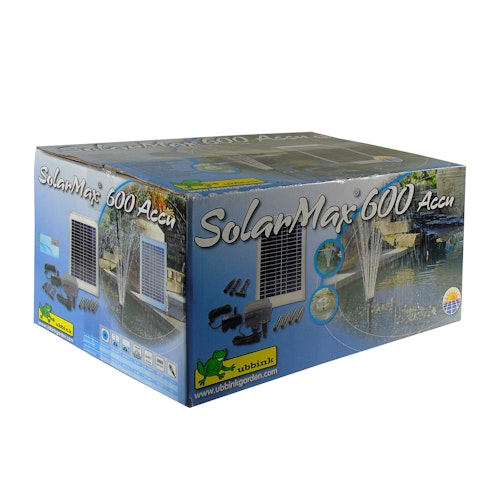 Ubbink SolarMax 600 Springbrunnenpumpe inkl. Solarpaneel inkl. Bleiakkuspeicher