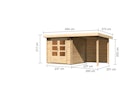 Vorschaubild Karibu Woodfeeling Gartenhaus Bastrup 2 naturbelassen - 28 mm