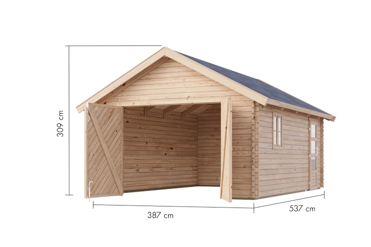 Karibu Garage Blockhausgarage 38 mm