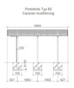 Vorschaubild Ximax Carport Portoforte Typ 80 495 x 270 cm Caravan Ausführung