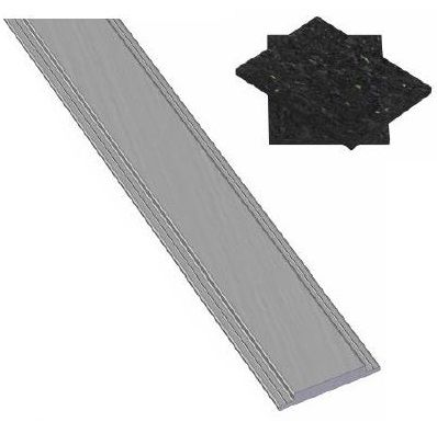 OSMO Nut-Abdeckleiste für Aluminiumpfosten inkl. 2 Gummipads