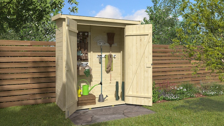 Weka Gartenhaus Mori mit Pultdach - 13 mm