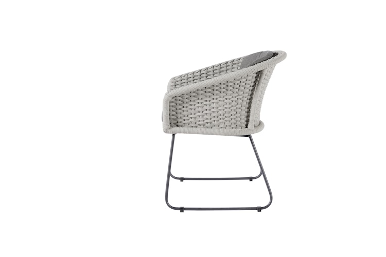 Diamond Garden Stuhl RHODOS, Edelstahl Dunkelgrau / Rope / Sunproof (100 % Polypropylen) - Auslaufartikel