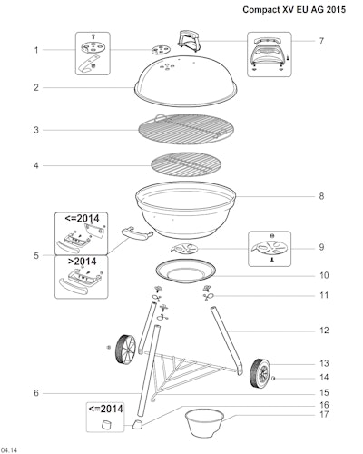 Weber Holzkohlegrill COMPACT KETTLE Ø 47 cm - Black