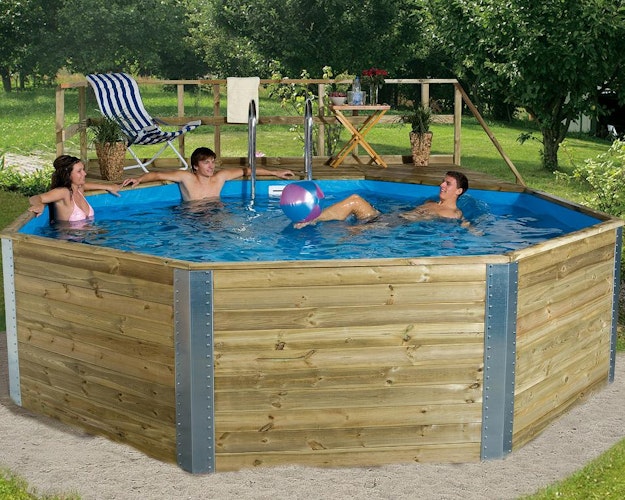 Weka Massivholzpool 593 B Gr. 2, Sparset - 45 mm - 471 x 571 cm