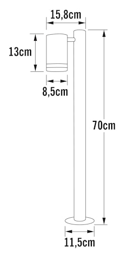 Konstsmide Wegeleuchte Modena, schwarz (7517-750)