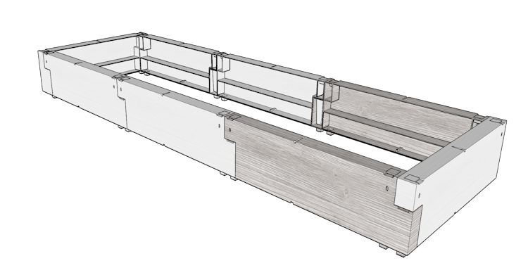 JUWEL Hochbeet Timber - Erweiterungs-Set