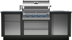 Napoleon Outdoor Küche OASIS 105 inkl. Gas-Einbaugrill der Serie 700 und Einbau Sizzle Zone