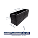 Vorschaubild KHW Hochbeet Demeter XL schmal B 158 x T 44 x H 61 cm - 392 l