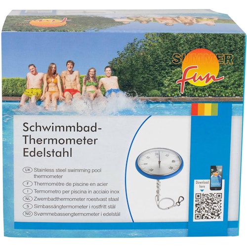 Summer Fun Schwimmthermometer Edelstahl