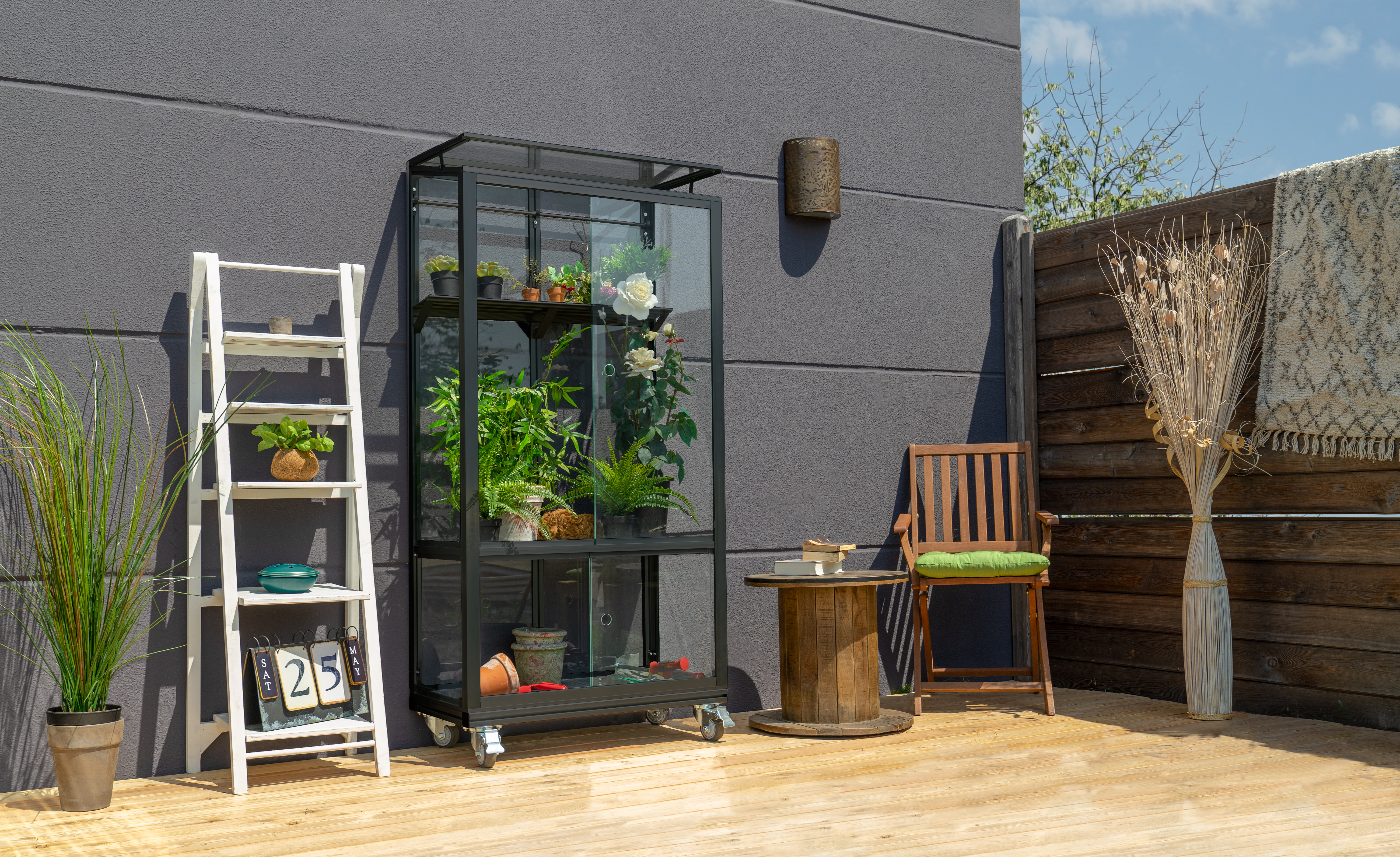 Vitavia Balkongewächshaus Stad inkl. Rollfundament - 0,35 m²