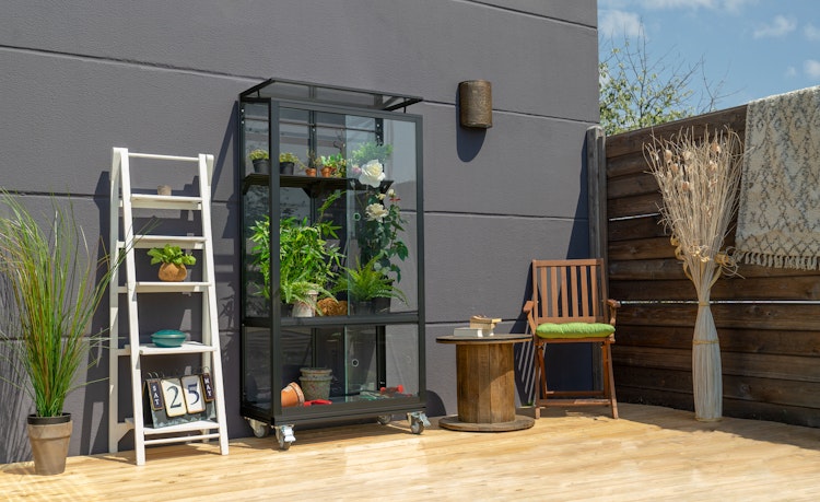 Vitavia Balkongewächshaus Stad inkl. Rollfundament - 0,35 m²