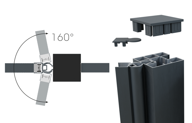 Fiberdeck BOSTON Alu Eckprofil Variabel 