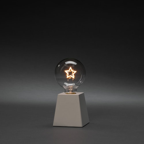 Konstsmide Weihnachtsbeleuchtung  LED Tischleuchter Stern weiß Timer