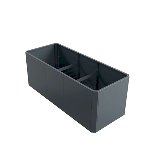 Premium Hochbeet aus Stahl anthrazit 200 x 80 x 75 cm