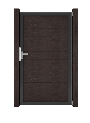 GroJa Solid Steckzaun Universal Einzeltor Sondermaß mit Anthrazitrahmen