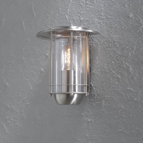 Konstsmide Wandleuchte Trento, Edelstahl, klares Acrylglas (7565-000)