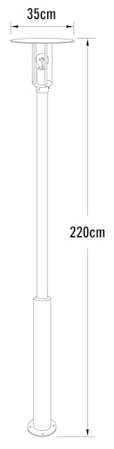 Konstsmide Standleuchte Mode, galvanisiert, klares Polycarbonatglas (663-320)