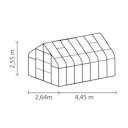 Vorschaubild Vitavia Gewächshaus Dione/Diana 11500 inkl. 4 Dachfenster und Stahlfundamentrahmen - 11,5 m²