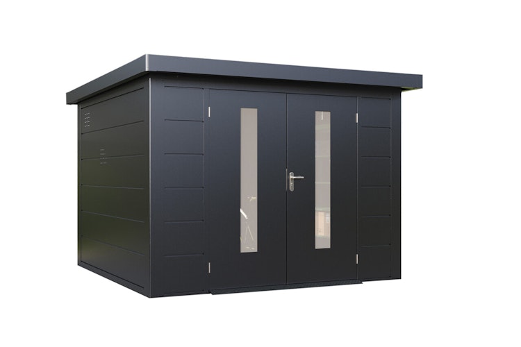 Wolff Finnhaus Premium Metall Gartenhaus Eirik 3030 Anthrazit