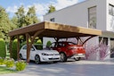 Vorschaubild Skan Holz Carport Friesland 557x555 cm inkl. 2 Einfahrtsbögen Sparset 8