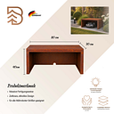 Vorschaubild Badeko Mährobotergarage in Edelrostoptik mit Metallabdeckung H 40 cm, B 80 cm, T 70 cm