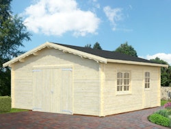 Palmako Garage Roger 27,7 m² - 70 mm - mit Holztor