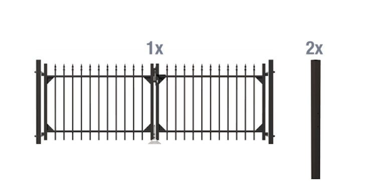 Alberts® Doppeltor-Set Chaussee zum Einbetonieren