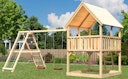 Vorschaubild Akubi Kinderspielturm Luis mit Doppelschaukelanbau und Klettergerüst