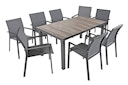 Vorschaubild Garden Pleasure Gartenmöbel Set RANA 07, Tisch 162 x 90 + 8 Stapelsessel, Aluminium / Keramik / Kunststoffgewebe