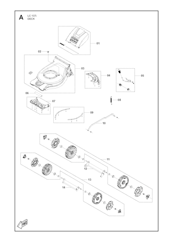 Husqvarna Rasenmäher gelegentliche Nutzung 970500901 LC 137i exkl. Akku und Ladegerät