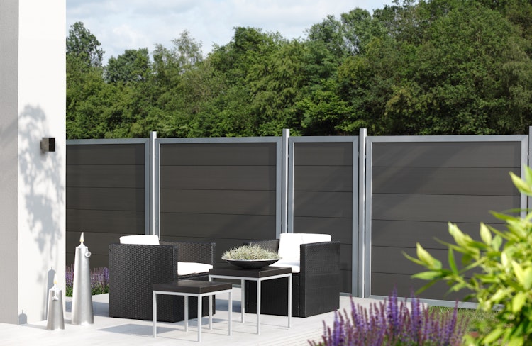 TraumGarten Design WPC Alu Rahmen Anthrazit 900 x 1800 mm