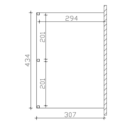 Skan Holz Aluminium Terrassenüberdachung Garda Breite 434 cm