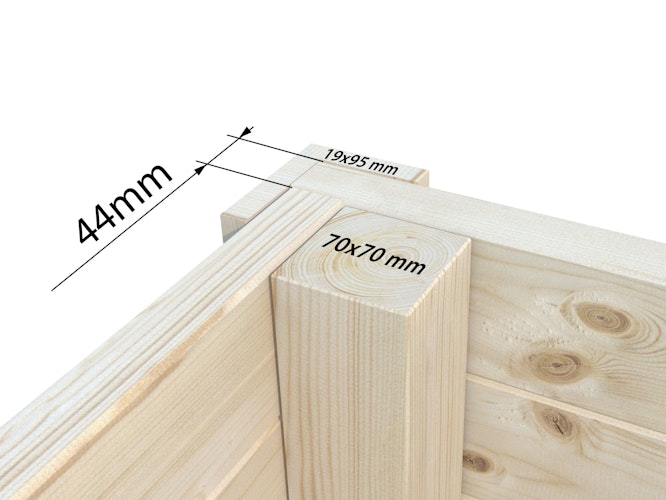 Palmako Gartenhaus Andrea 17,1+7,9 m² Slide Plus mit Isolierglas-Schiebetür  - 44 mm
