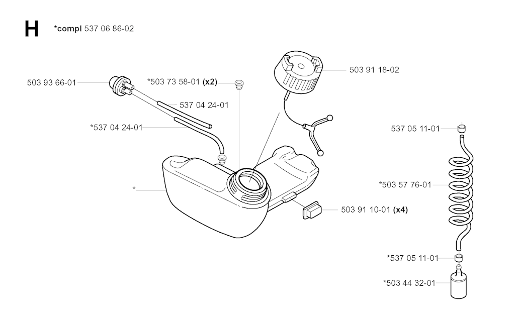Explosionszeichnung Ersatzteile