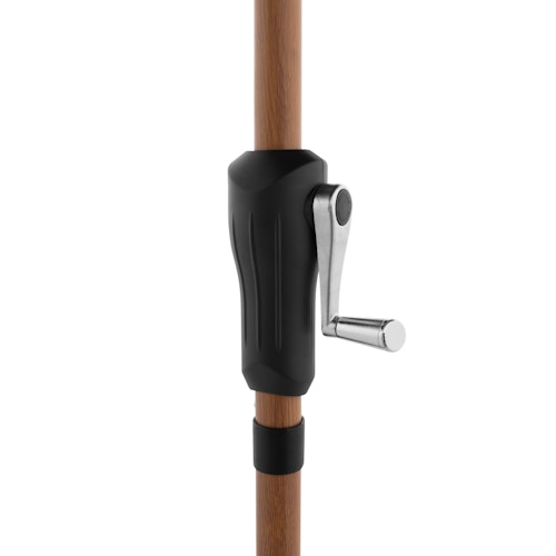 doppler Mittelmastschirm LIFE Woodstyle 305 Lift, Aluminium Holzoptik / 100 % Polyester 180 g/m² 