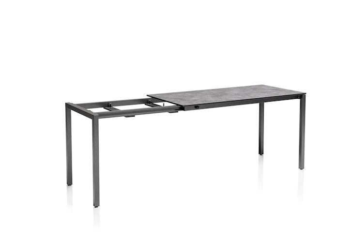 Kettler HPL-Ausziehtisch CUBIC 140/210 x 70 cm, Aluminium / HPL Anthrazit - Sonderaktion