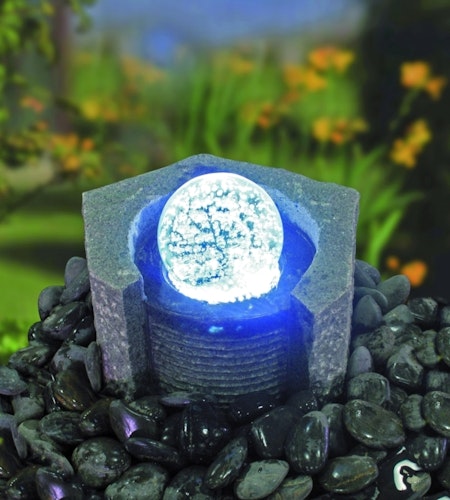 Gardenforma Wasserspielset Lundey mit drehender Glaskugel