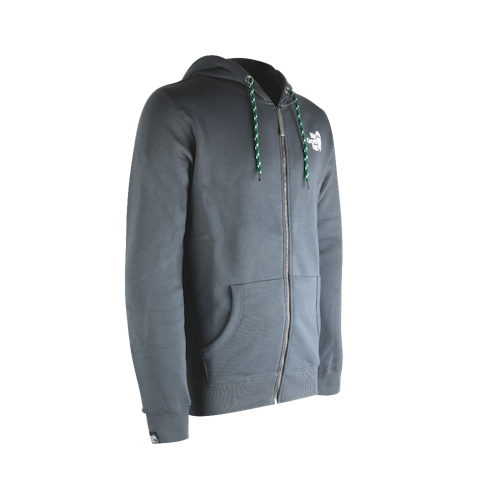 Big Green Egg Hoodie mit Reisverschluss - Dark Grey 