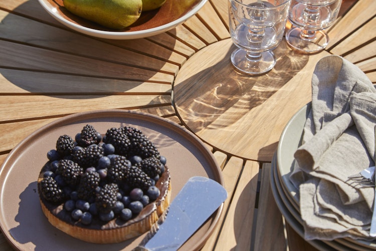 Cinas Klapptisch ELLEN, Aluminium / Teak