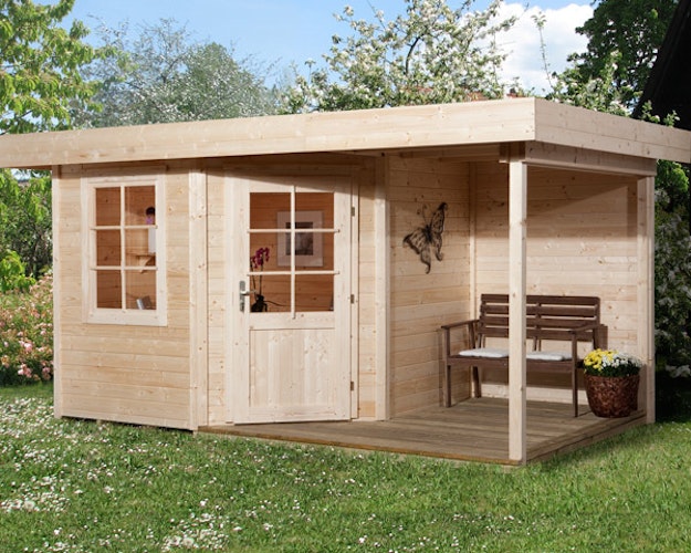 Weka Designhaus 213 A 28 mm inkl. 150 cm Anbau