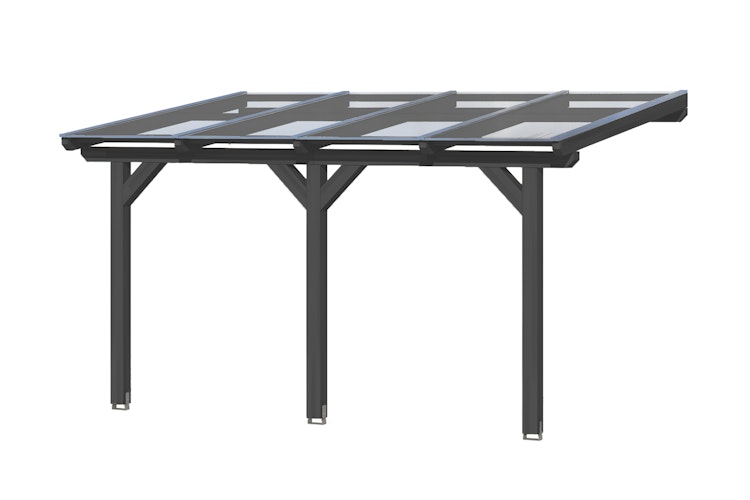 Skan Holz Terrassenüberdachung Andria mit Mittelpfosten Breite 434 cm