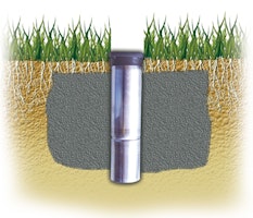 Juwel Bodenhülse Alu für Wäschespinne 55 mm